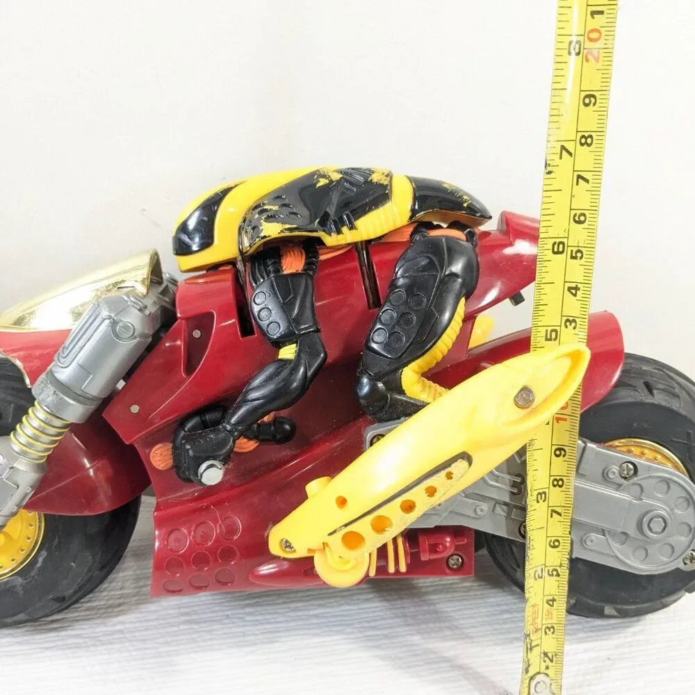 Vintage Kenner Ricochet stunt cycle motorcyle RC CAR XRC red yellow FOR PARTS‎